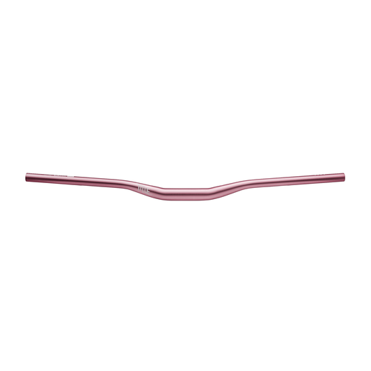 The Title MTB AH1 31.8 handlebar in pink 7050 aluminum with a slight rise is shown on a white background.