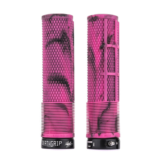 DMR DeathGrip Flangeless Thick Lock-On Grips (Marble Pink)