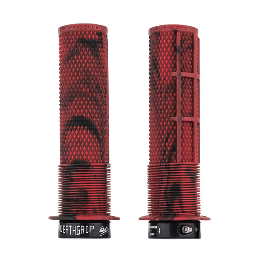 DMR DeathGrip Flanged Thick Lock-On Grips (Marble Red)