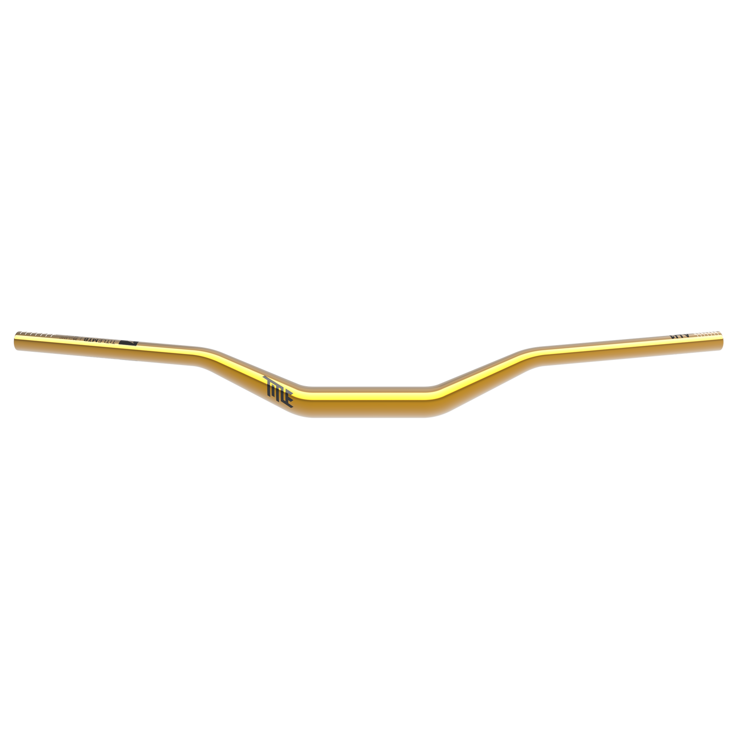 The Title MTB AH1 35 gold 7050 T74 aluminum handlebar offers a slight rise, perfect for freeride or downhill bikes.