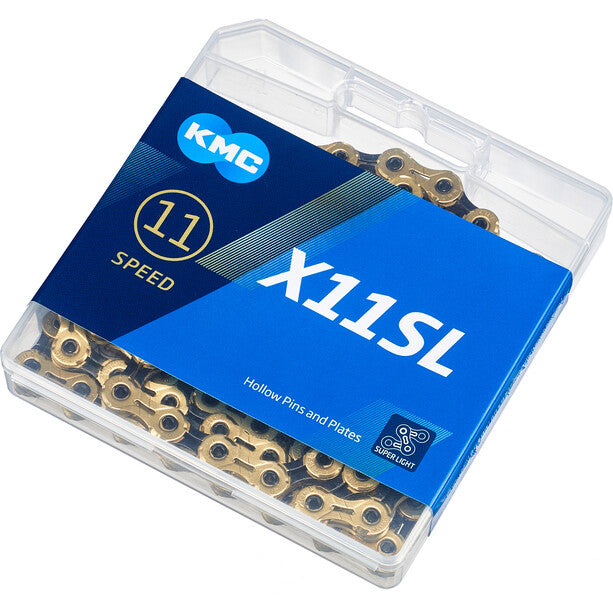 KMC X11SL Ti-N 11-speed Chain (Black and Gold)
