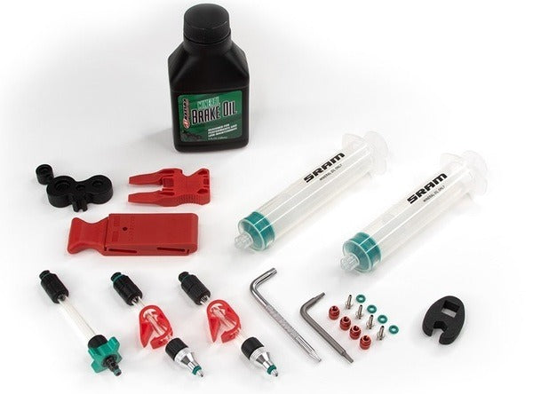 Standard bleed kit for keeping your SRAM Maven and DB-8 mineral oil disc brakes in peak performance.