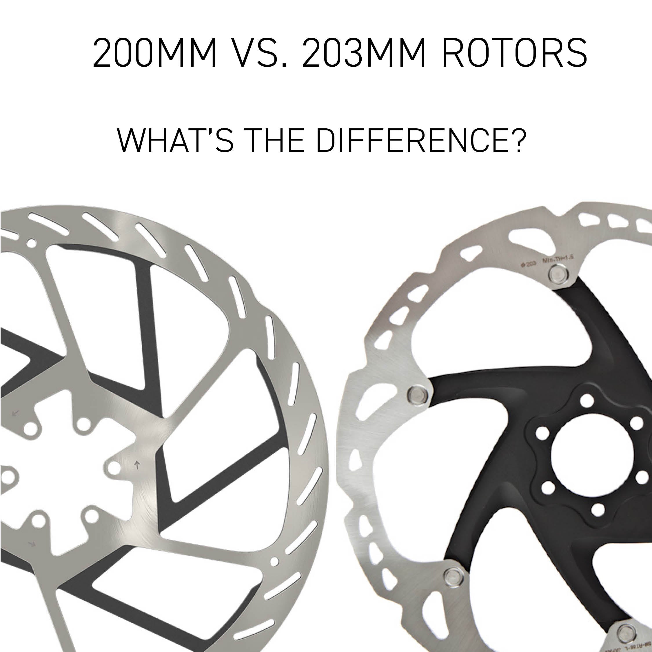 200mm Rotor vs. 203mm Rotor - What's the Difference? – TBS Bike Parts