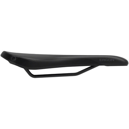 Side view of the Ergon SM Enduro Saddle (Stealth, Mens, S/M) featuring a sleek design for enhanced bike control.
