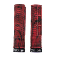 DMR DeathGrip Flangeless Thin Lock-On Grips (Marble Red)