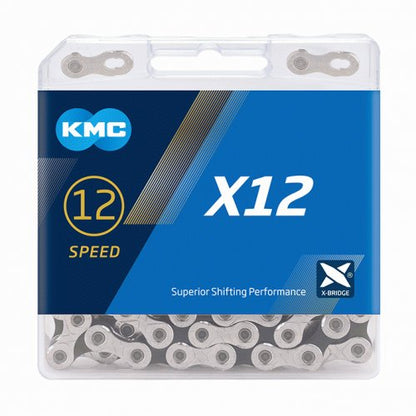 KMC X12 12-speed Silver Chain (126 Links)