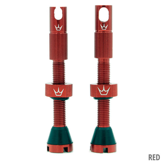 Peaty's Chris King MK2 42mm Tubeless Valves (Red)