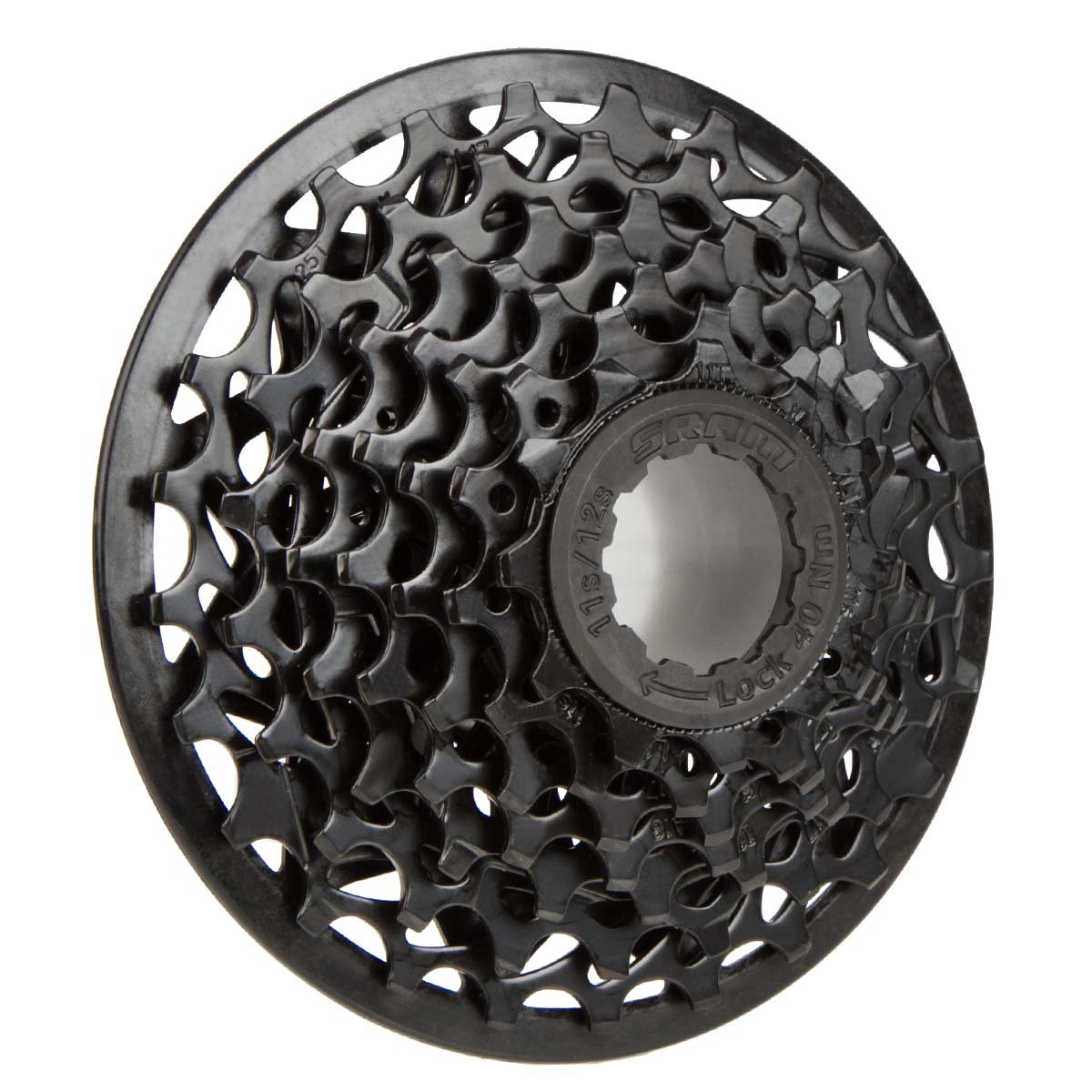 SRAM PG-720 GX DH 7-speed cassette (11-25T) in black with multiple sprockets, top view. Brand: SRAM.