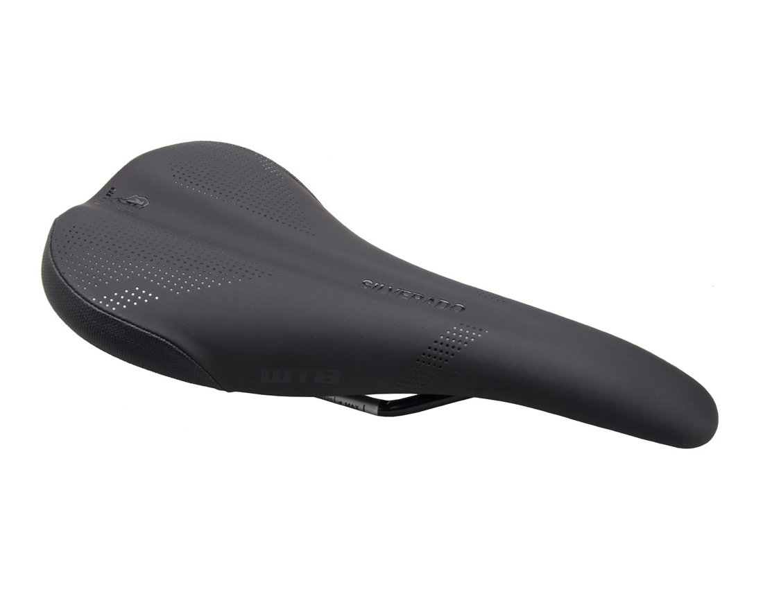 WTB Silverado Cromoly Saddle: lightweight, ergonomic design with subtle textured seat patterns for comfort.
