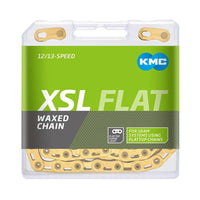 KMC XSL FLAT Waxed 12/13 Speed Flattop Chain (Gold)