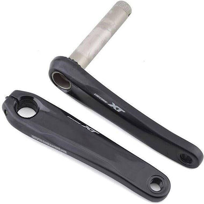 Shimano XT M8120-1 12 Speed Crankset (175mm), black, includes arms and spindle, ideal for Boost spacing setups.